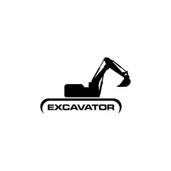 Naklejka premium excavator logo vector