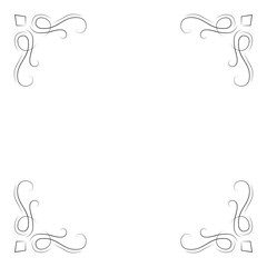 Decorative vintage frames and borders set.  illustration.