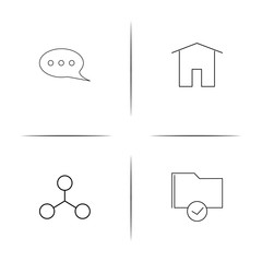 Web And Text simple linear icon set.Simple outline icons