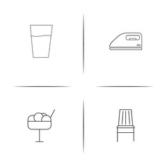 Home Appliances And Equipment simple linear icon set.Simple outline icons