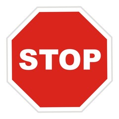 Stop sign, traffic sign, road signalization, vector icon