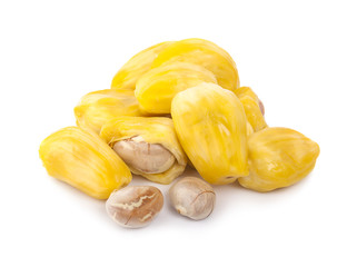 Ripe Jackfruit isolated on white background.