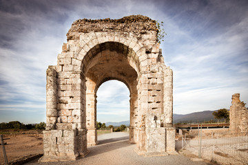 Archaeological Roman arch in Cáparra
