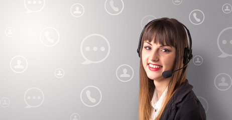 Female telemarketer