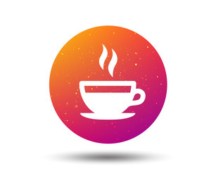 Coffee cup icon. Hot tea drink sign.