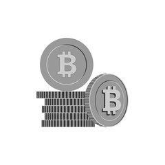 bitcoin and blockchain logo vector illustrations