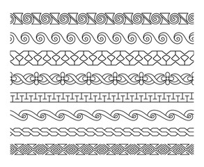 Linear lacework borders set
