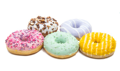 donuts in colored glaze