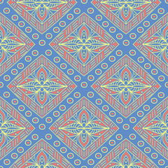 Geometric background. Blue seamless pattern