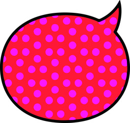 Cartoon's color dot speech balloon 2