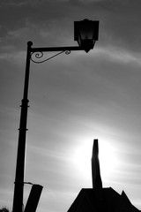 Street lamp silhouette