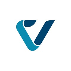 Initial Letter V Digital Logo Design Template
