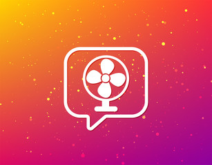 Ventilator icon. Air ventilation or fan sign.