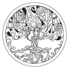 tree coloring pages