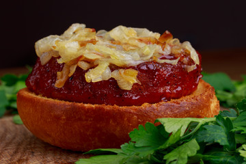 the homemade hamburger