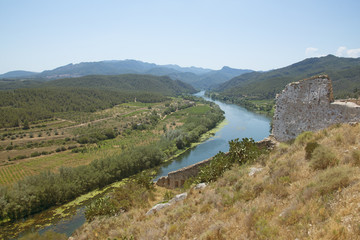Fototapeta na wymiar The Ebro river, Miravet, Spain