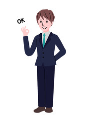ビジネス：男性　ジェスチャー