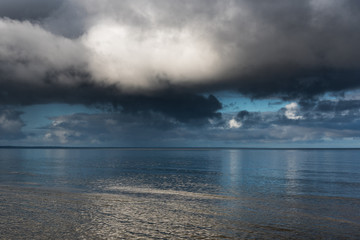 Clouds over gulf of Riga, Baltic sea.