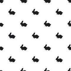 Fototapeta na wymiar Seamless rabbit pattern on a white background