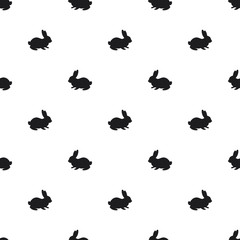 Obraz na płótnie Canvas Seamless rabbit pattern on a white background