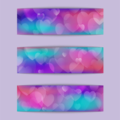 blurry hearts background