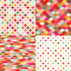 seamless colorful red multicolor geometric pattern background
- 197166544
