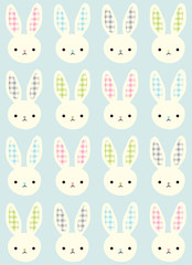 seamless cartoon cute rabbit pattern wallpaper
