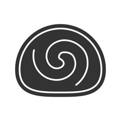 Swiss roll glyph icon