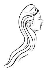 beauty salon women design, outline vector