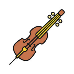 Obraz na płótnie Canvas Cello color icon