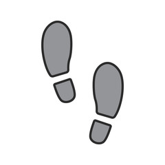Footprints color icon