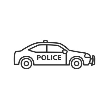 Police car linear icon