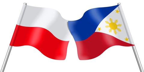 Flags. Poland and Philippines