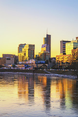 Fototapeta na wymiar River Bank Vilnius - LIthuania