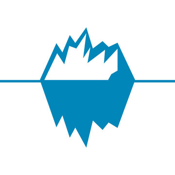 Iceberg vector icon isolated on white background. Ice berg vector icon