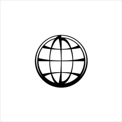 Globe Icon Calligraphic
