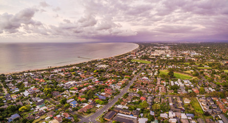 Fototapeta premium Aerial panorama of Frankston - suburb of Melbourne, Australia