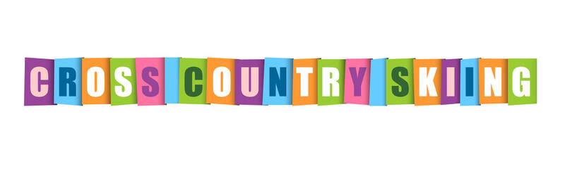 CROSS COUNTRY SKIING COLOURFUL LETTERS ICON