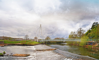 Miller's bridge cycle and pedestrian bridge over the River Exe in Exeter Devon
