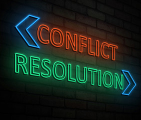 Obraz premium Conflict and resolution concept.