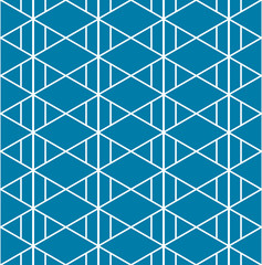 Triangle Aztec Indigo Blue Pattern Seamless Background