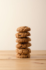 Oat cookies. Delicious homemade food. Healthy cooking concept.