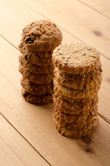 Oat cookies. Delicious homemade food. Healthy cooking concept.
