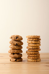 Oat cookies. Delicious homemade food. Healthy cooking concept.