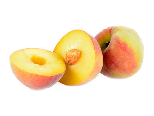 Peaches  isolated on a white background