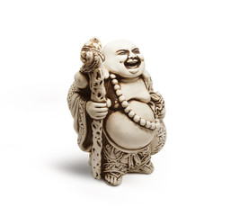 Asian decorative figurine Hotai, amulet brings happiness. With clipping path