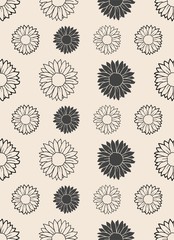 flower sunflower seamless vector pattern