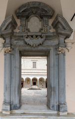 Obraz premium Cloister of Benedictine abbey of Montecassino. Italy