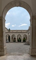 Fototapeta na wymiar Cloister of Benedictine abbey of Montecassino. Italy