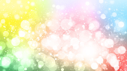 Colorful glitter sparkles rays lights bokeh Festive Elegant abstract background.